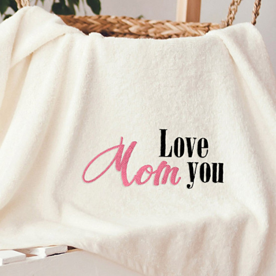 Рушник з вишивкою Love mom