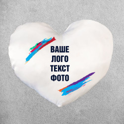 Друк 30х30 на подушці білий атлас