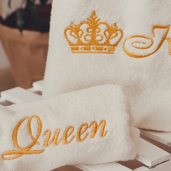 Рушник з вишивкою King & Queen (2шт)