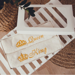 Рушник з вишивкою King & Queen (2шт) Рушник з вишивкою King & Queen (2шт)