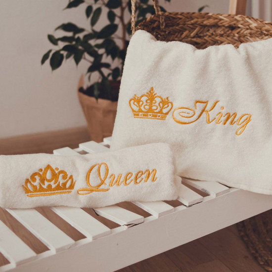 Рушник з вишивкою King & Queen (2шт)