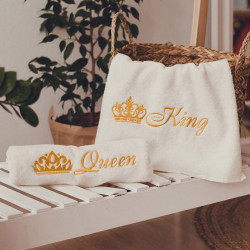 Рушник з вишивкою King & Queen (2шт)