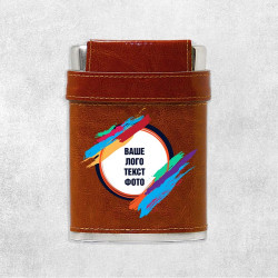 Друк на флязі шкірзам коричневої