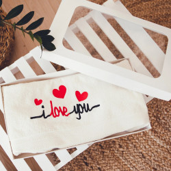 Рушник з вишивкою I love you Рушник з вишивкою I love you
