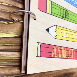  Блокнот дерев'яний Олівці