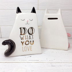 Скарбничка керамічна Cat (black)