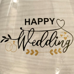 Келих Happy wedding звичайна ніжка