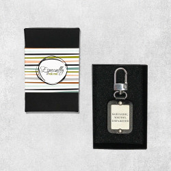 Гравірування на брелоку шкіряному прямокутнику