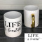 Чашка із золотою ручкою Life