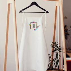 Вишивка на фартусі білому Вишивка на фартусі білому