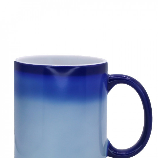 Друк на чашці хамелеон синій