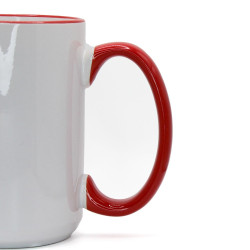 Друк на чашці 420мл з червоною ручкою