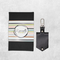 Друк на брелоку прямокутнику шкіряному чорна книжка