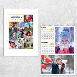 Друк календаря настінного 12 фото 30х42 (13 аркушів)