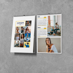 Друк календаря настінного 12 фото 30х42 (13 аркушів)