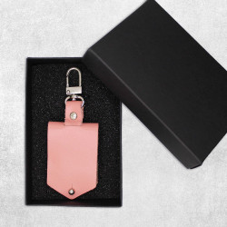 Друк на брелоку прямокутнику шкіряному рожева книжка