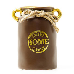 Ваза Sweet home Шоколад с золотом